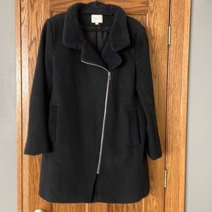 Loft zippered wool coat